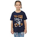 Miniatyrbild 2 av 5: Tom And Jerry Girls Spinning Basketball Bomull T-shirt 12-13 År Navy Blue 12-13 Years