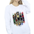 Miniatyrbild 3 av 4: DC Comics Dam/Kvinnor Black Adam JSA Komplett Grupp Sweatshirt White M