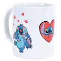 Miniatyrbild 2 av 3: Lilo & Stitch Kärlek Mugg En Storlek Vit/Blå/Röd White/Blue/Red One Size