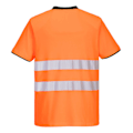 Miniatyrbild 2 av 2: Portwest Herr PW2 Bomull Hög Synlighet Säkerhet T-shirt 4XL Orange/Svart Orange/Black 4XL