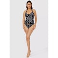 Miniatyrbild 4 av 4: Underbar dam/kvinnor prickig icke-vadderad tankini topp 38F monokrom Monochrome 38F