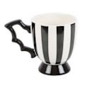 Miniatyrbild 1 av 3: Something Different Randig Fladdermusvinge Tekopp One Size Svart/Vit Black/White One Size