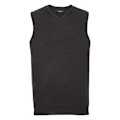 Miniatyrbild 1 av 2: Russell Collection Herr V-hals Sleevless Stickad Pullover Topp / Black 4XL