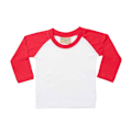 Miniatyrbild 1 av 3: Larkwood Barnkläder/Barn Långärmad Baseball T-shirt 0-6 månader White/Red 0-6 Months