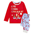 Miniatyrbild 1 av 5: Elf on the Shelf Barnens/Barn Jul Lång Pyjamas Set 2 Red/Blue 2-3 Years
