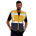 Miniatyrbild 2 av 2: Yoko Hi-Vis Premium Executive/Manager Väst / Jacka (2-pack) Orange/Navy 2XL