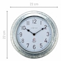 Miniatyrbild 3 av 6: Nextime Poppy Galvaniserad Väggklocka i Färg - 22cm One Size Silv Silver One Size
