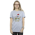 Miniatyrbild 1 av 2: Scooby Doo Dam/Damer Jul Klockor Bomull Boyfriend T-Shirt Sports Grey XL