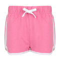 Miniatyrbild 1 av 3: Skinni Minni Barn/Barn Retro Sports Shorts 9-10 År Bright Bright Pink/ White 9-10 Years