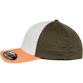 Miniatyrbild 3 av 5: Flexfit by Yupoong 3-Tone Cap L/XL Neon Orange/White/Olive Neon Orange/White/Olive L/XL