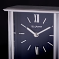 Miniatyrbild 6 av 6: Wm.Widdop Silver Mantel Clock Marinblå Urtavla En Storlek En Färg One Colour One Size