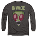 Miniatyrbild 1 av 3: Invader Zim Unisex Vuxen Invade T-Shirt L Kolgrå Charcoal L