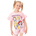 Miniatyrbild 4 av 4: Disney Princess Girls Bomull Kort Pyjamas Set 3-4 År Rosa Pink 3-4 Years