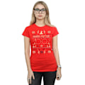Miniatyrbild 2 av 3: Harry Potter Dam/Damjul Julmönstrad Bomull T-shirt M Röd Red M