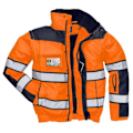 Miniatyrbild 2 av 3: Portwest Herr Klassisk Bomberjacka i Hög Synlighet för Alla Väder Orange/ Black M