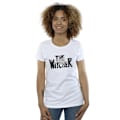 Miniatyrbild 2 av 3: Netflix Dam/Kvinnor The Witcher Wolfhead Witcher Bomull T-shirt White S