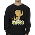 Miniatyrbild 3 av 4: Guardians Of The Galaxy Boys Groot Dancing Sweatshirt 7-8 år Black 7-8 Years
