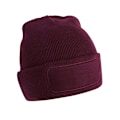 Miniatyrbild 1 av 2: Beechfield Unisex Vuxen Original Patch Beanie One Size Burgundy Burgundy One Size