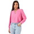 Miniatyrbild 1 av 4: Dorothy Perkins Dam/Damer Overhead Petite Långärmad Blus Pink 14 UK