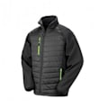 Miniatyrbild 1 av 2: Result Herr Svart Compass Vadderad Soft Shell Jacka L Svart/Lime Black/Lime L