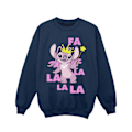 Miniatyrbild 1 av 3: Disney Girls Lilo & Stitch Angel Fa La La Sweatshirt 7-8 år Navy Blue 7-8 Years