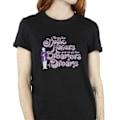 Miniatyrbild 3 av 4: Willy Wonka Dam/Damer Drömmare Text Bomull Boyfriend T-Shir Black XL