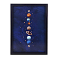 Miniatyrbild 1 av 3: Something Different Inramad tryck av solsystemet, en storlek, blå/bla Blue/Black One Size