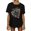 Miniatyrbild 1 av 6: Guardians Of The Galaxy Girls Rocket Raccoon Neon Bomull T-Shir Black 12-13 Years