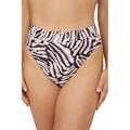 Miniatyrbild 1 av 4: Underbara dam/dam zebra mönstrade mid rise bikiniunderdelar 10 U White/Brown 10 UK