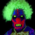 Miniatyrbild 2 av 3: Smiffys Herr Clown UV Svartljusmask One Size Flerfärgad Multicoloured One Size