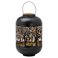 Miniatyrbild 1 av 3: Hill Interiors Glowray Forest Julgran Ljuslykta 30cm x 2 Black/Gold 30cm x 20cm x 20cm