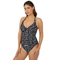 Miniatyrbild 1 av 4: Underbar dam/kvinnor prickig icke-vadderad tankini topp 38F monokrom Monochrome 38F