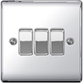 Miniatyrbild 2 av 3: BG 10AX 2-vägsbrytare 1-fack krom Chrome 1 Gang