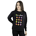 Miniatyrbild 1 av 2: Rick And Morty Dam/Damer Tie Dye Faces Sweatshirt S Svart Black S