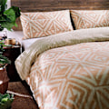 Miniatyrbild 3 av 4: Furn Tanza Global Geometrisk Påslakan Set Superking Terrakotta Terracotta Superking