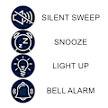 Miniatyrbild 2 av 5: Hometime Kuddformad Väckarklocka Sweep/Cres Vit One Size Wh White One Size