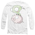 Miniatyrbild 1 av 3: Invader Zim Unisex Vuxen Gir & Pig T-Shirt M Vit White M