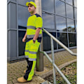 Miniatyrbild 3 av 6: Yoko Hi-Vis T-shirt i två toner för män, M, gul/marinblå Yellow/Navy M
