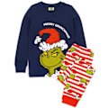 Miniatyrbild 1 av 6: The Grinch Barn/Barnkläder Passande Julpyjamas Set 4-5 År Blue/Green/White/Red 4-5 Years