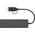 Miniatyrbild 2 av 5: Tekio Rise Återvunnen Aluminium USB 2.0 Hub En Storlek Solid Svart Solid Black One Size