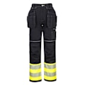Miniatyrbild 1 av 2: Portwest Herr PW3 Hi-Vis Holster Pocket Byxor 41R Gul/Svart Yellow/Black 41R
