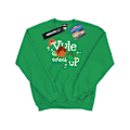 Miniatyrbild 1 av 5: National Lampoon's Christmas Vacation Herr Yule Crack Up Sweatshirt Irish Green XL