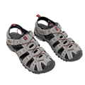 Miniatyrbild 4 av 4: PDQ herr toggle & touch fäste syntetisk nubuck trail sandal Grey/Red 9 UK