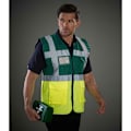 Miniatyrbild 3 av 3: Yoko Unisex Adult Executive Hi-Vis Väst L Paramedic Grön/ Paramedic Green/Yellow L