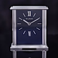 Miniatyrbild 5 av 6: Wm.Widdop Silver Mantel Clock Marinblå Urtavla En Storlek En Färg One Colour One Size