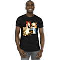 Miniatyrbild 2 av 2: Scooby Doo Herr T-shirt i bomull med rutor och ansikten 5XL Svart Black 5XL