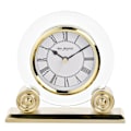 Miniatyrbild 1 av 2: Wm. Widdop Glas & Guld Rund Bordsklocka En Storlek Guld Gold One Size