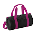 Miniatyrbild 1 av 4: Bagbase Mini Barrel Axelväska One Size Svart/Fuchsia Black/Fuchia One Size