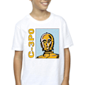 Miniatyrbild 3 av 4: Star Wars Boys C3PO Line Art T-Shirt 12-13 år Vit White 12-13 Years