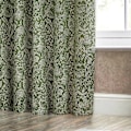 Miniatyrbild 3 av 5: Wylder Bali Jacquard Botaniska Öglettgardiner 168cm x 183cm Oliv Olive 168cm x 183cm